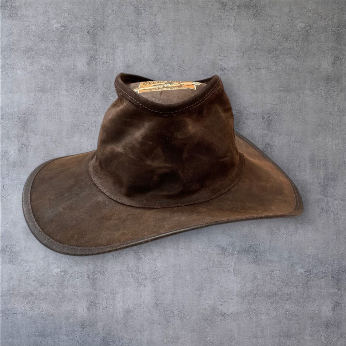 오버랜더 Overlander 브라운 빈티지 풀그레인 레더 웨스턴햇 상품이미지1