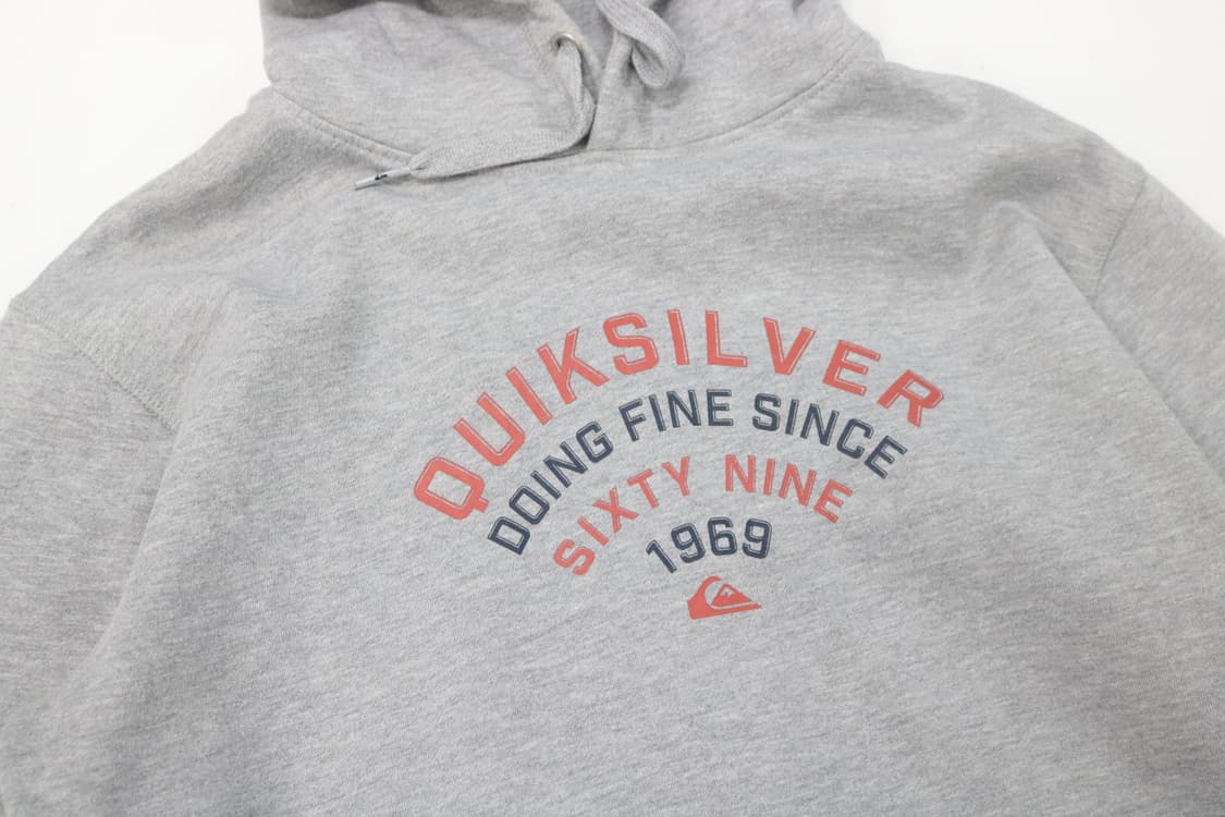 퀵실버 빈티지 아치 로고 그레이 후드 티셔츠 상품이미지4