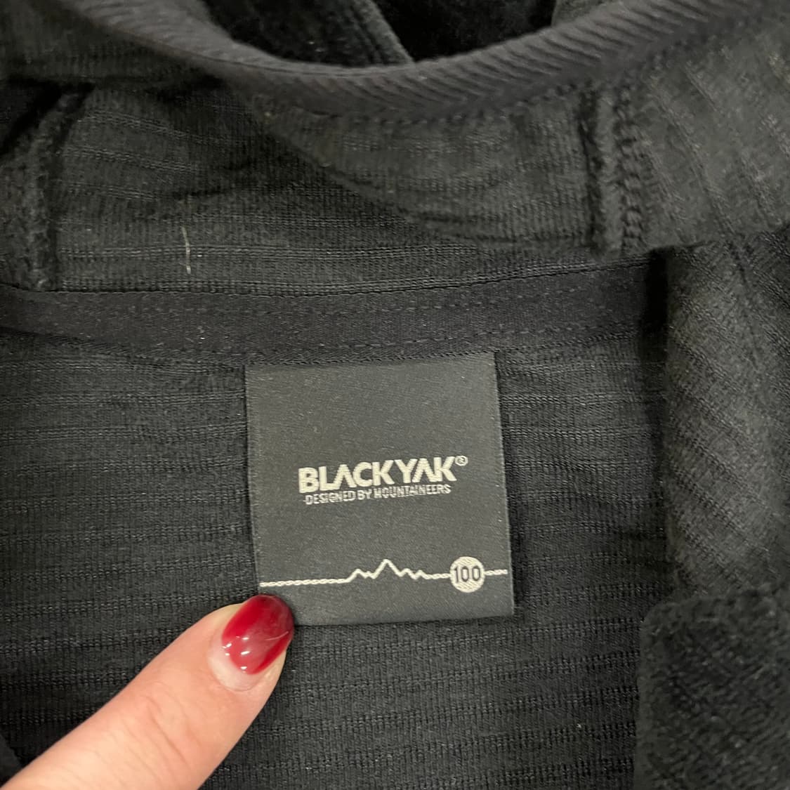 [100] 블랙야크 블랙 후리스 반집업 긴팔 티셔츠 0116M1 상품이미지2