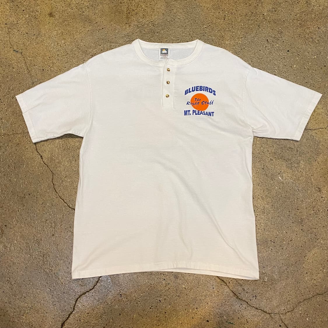 미국 빈티지 블루버드 Bluebird 헨리넥 반팔티셔츠 상품이미지1