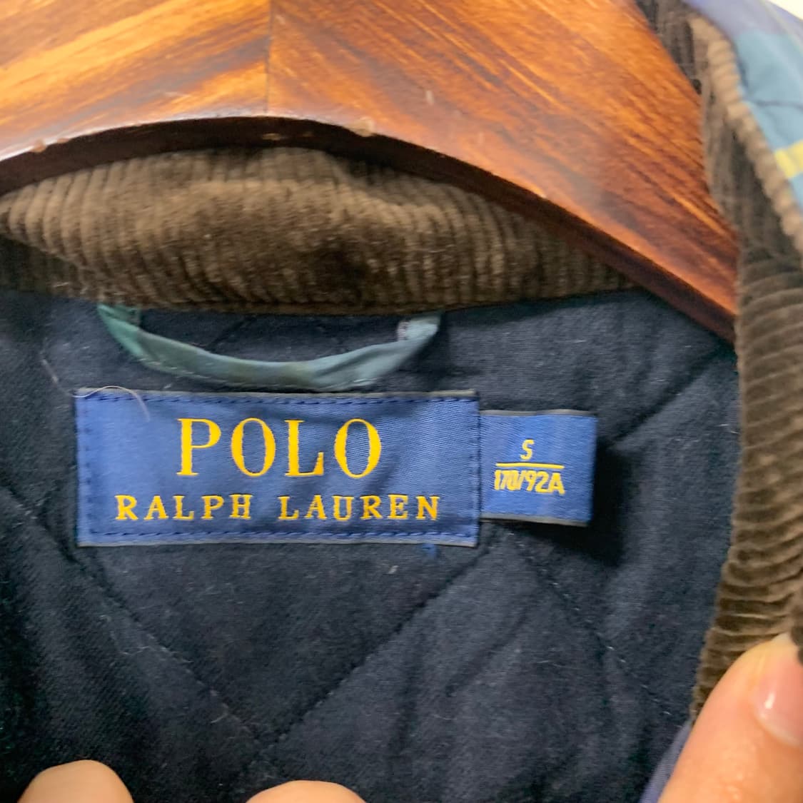 폴로 랄프로렌 신형 블랙와치 코듀로이카라 퀼팅 자켓 상품이미지7