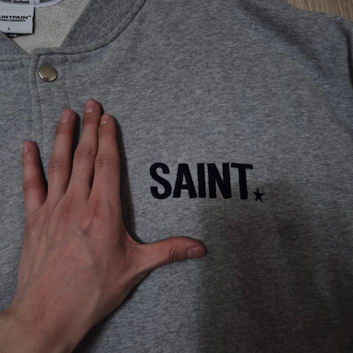 세인트페인 오리지널 가먼츠 성조기 패치 코튼 스타디움 자켓 L(100) 상품이미지5