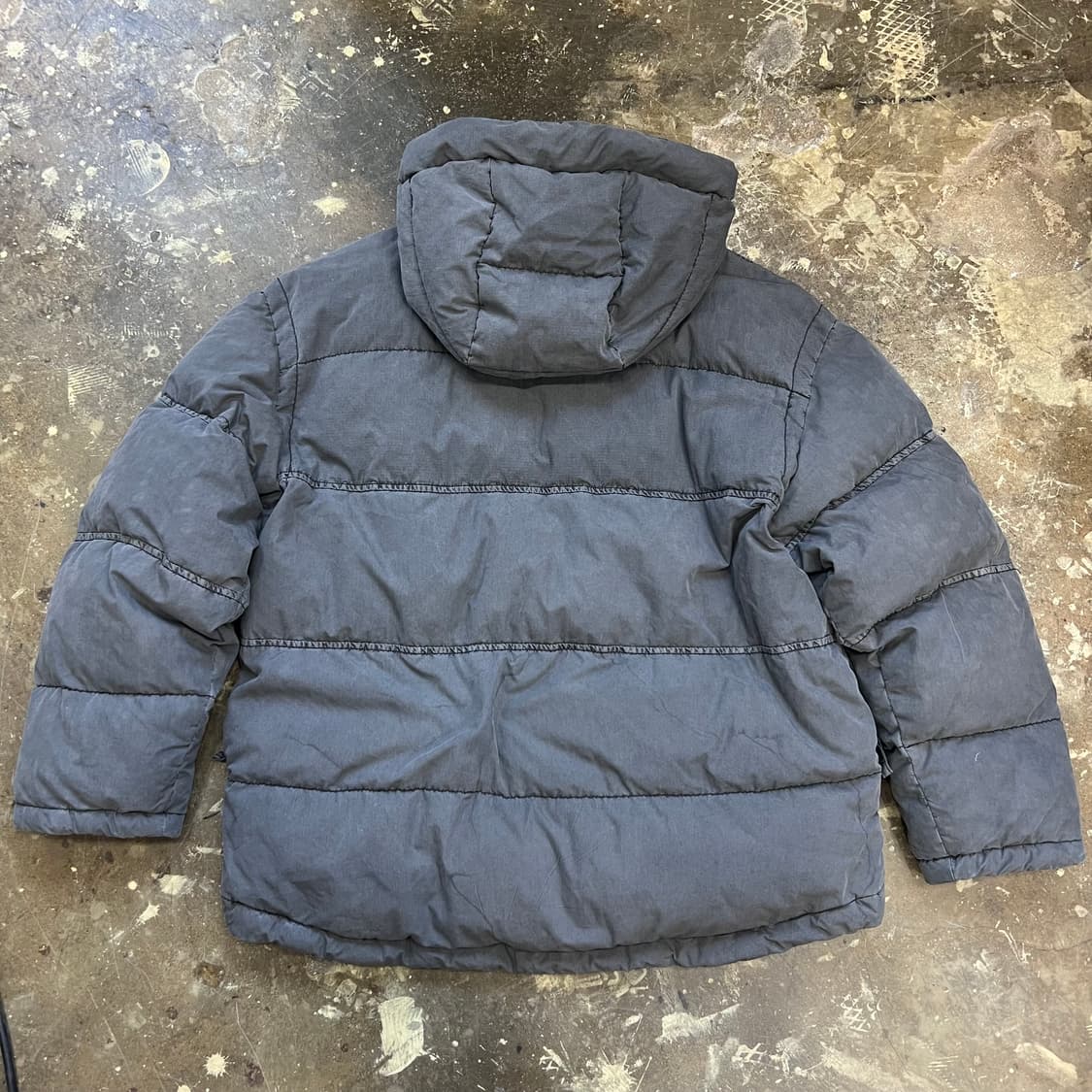 L) NAU 나우 가먼츠다잉 덕다운 아노락 언발 패딩점퍼 자켓 상품이미지3