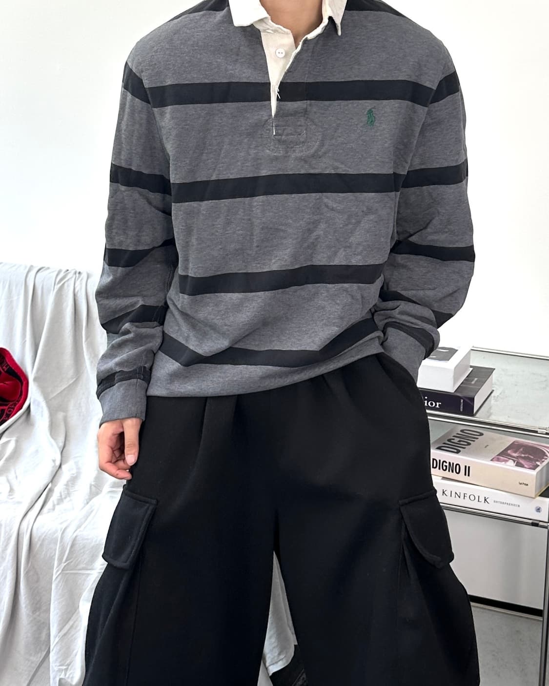 폴로 랄프로렌 스트라이프 럭비 pk L 상품이미지2