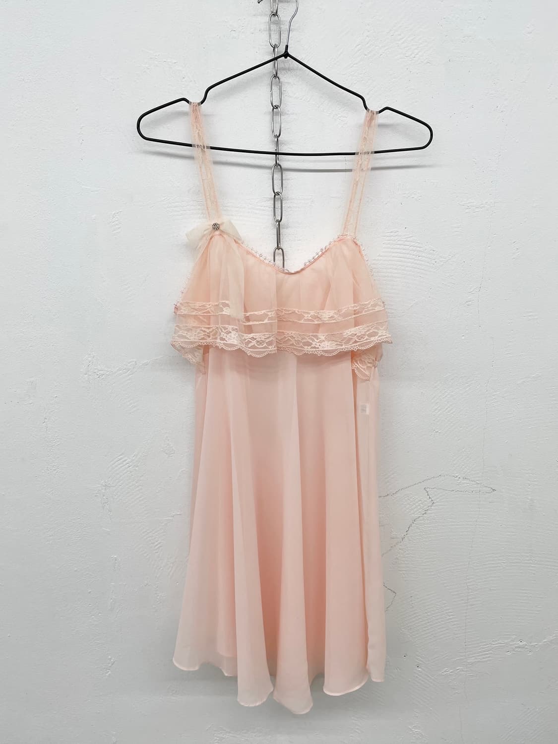 비너스 핑크 시어 레이스 슬립 상품이미지4