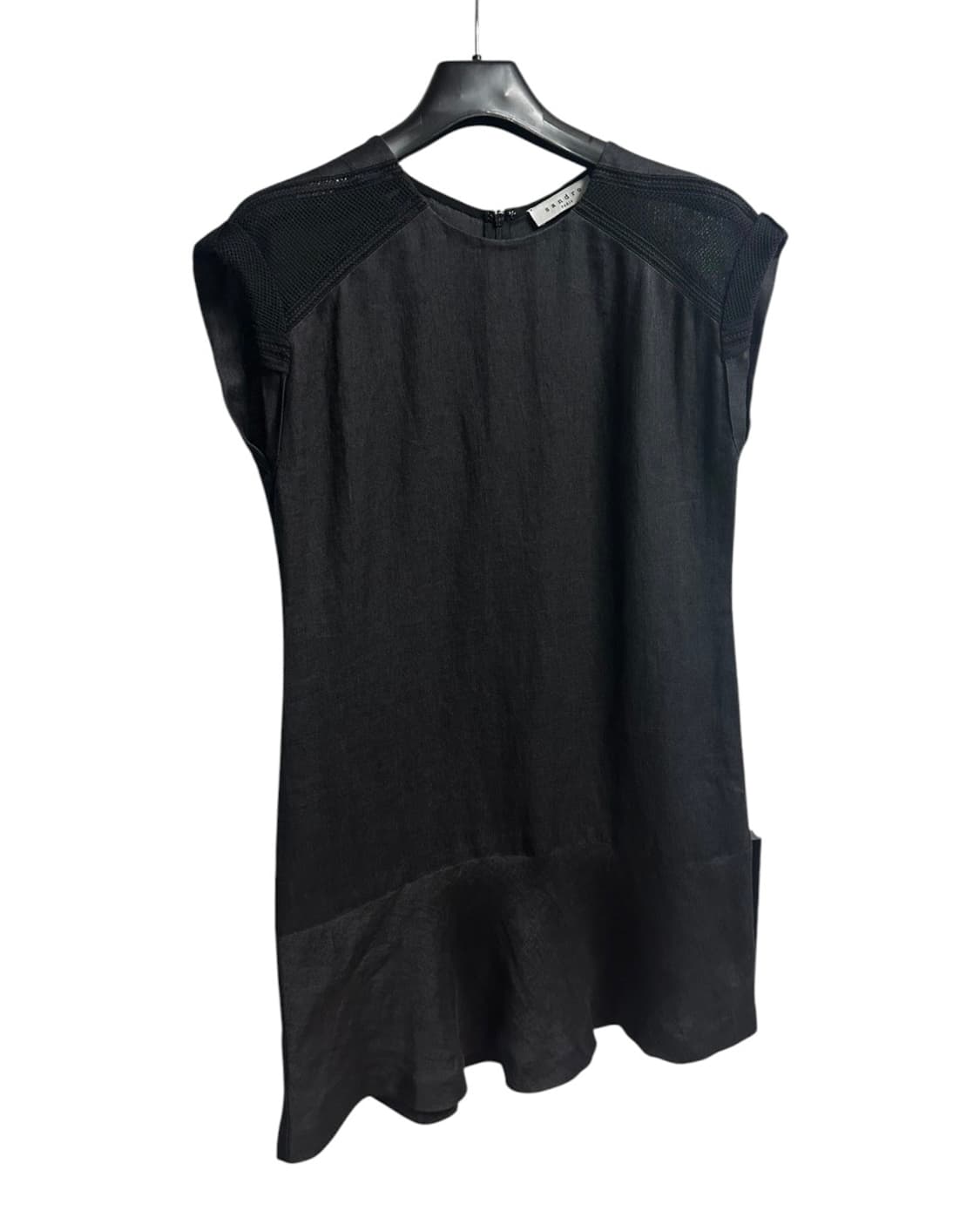 산드로(sandro) 마100% 블랙 슬리브리스 원피스 43size 상품이미지2