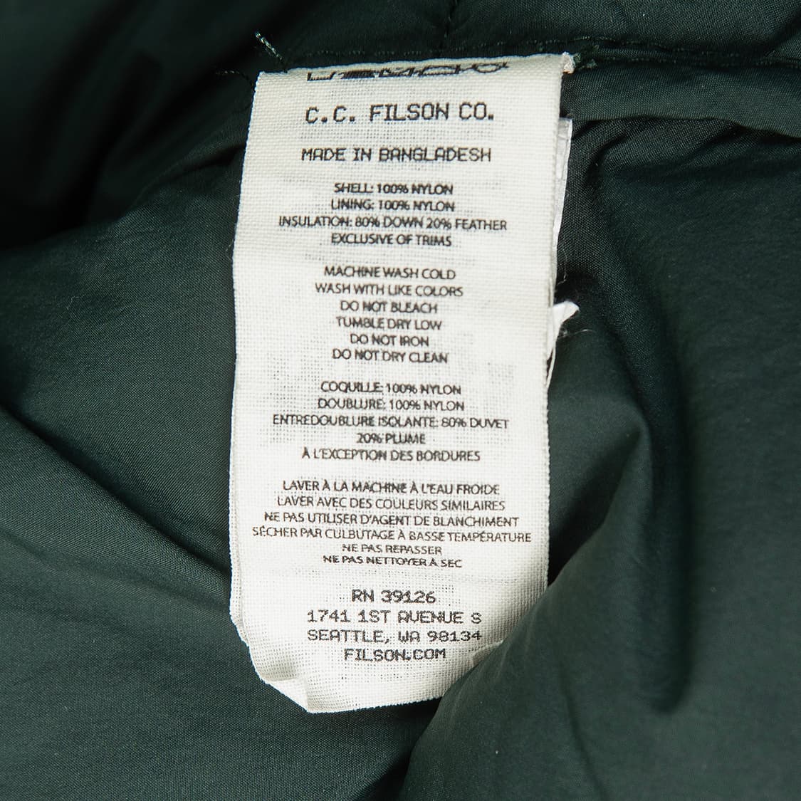 [100] FILSON 필슨 라이트웨이트 구스다운 자켓  상품이미지9