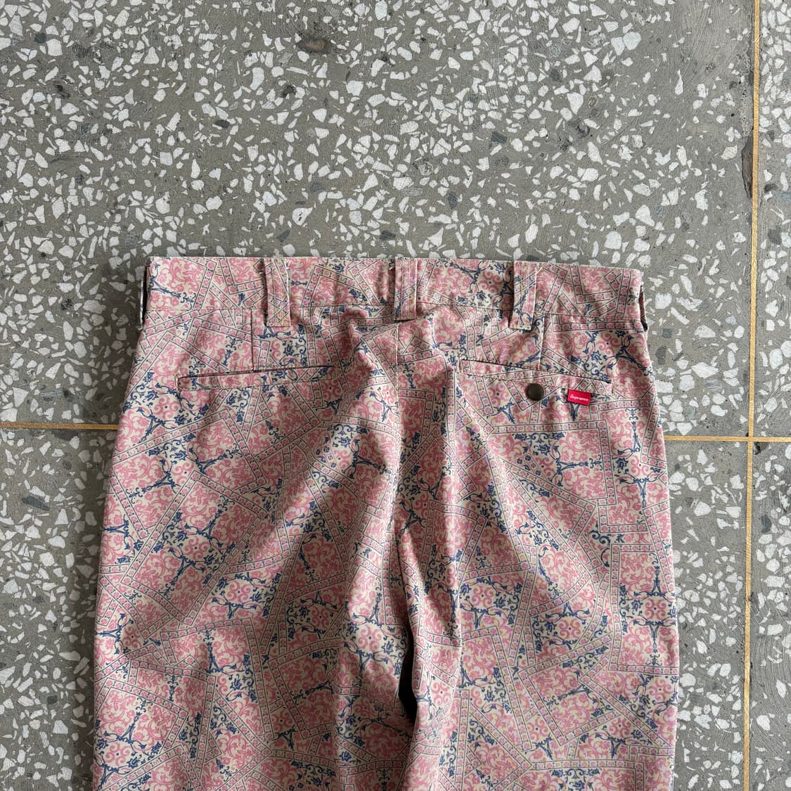 슈프림 워크 팬츠 카키 플로럴 카드 21fw 상품이미지5