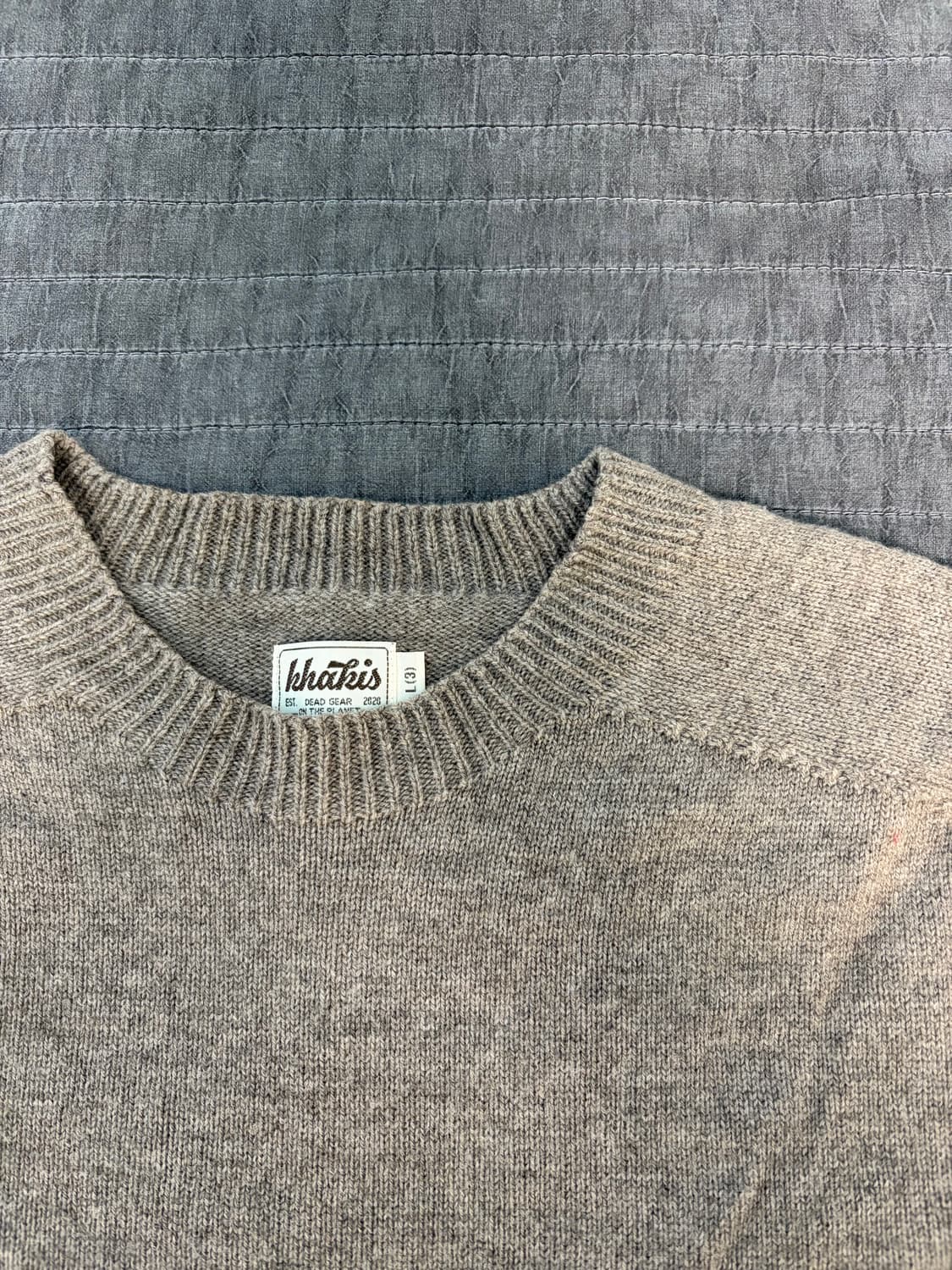 카키스 울 캐시미어 래글런 니트 스웨터 상품이미지3