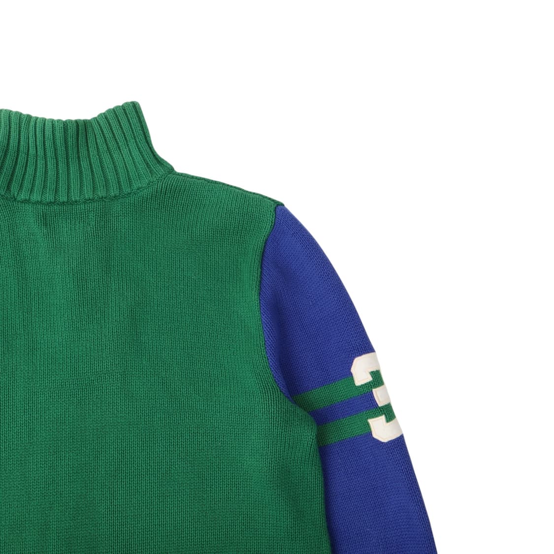 폴로 랄프로렌 빅포니 그린 투톤 하프집 니트 상품이미지6