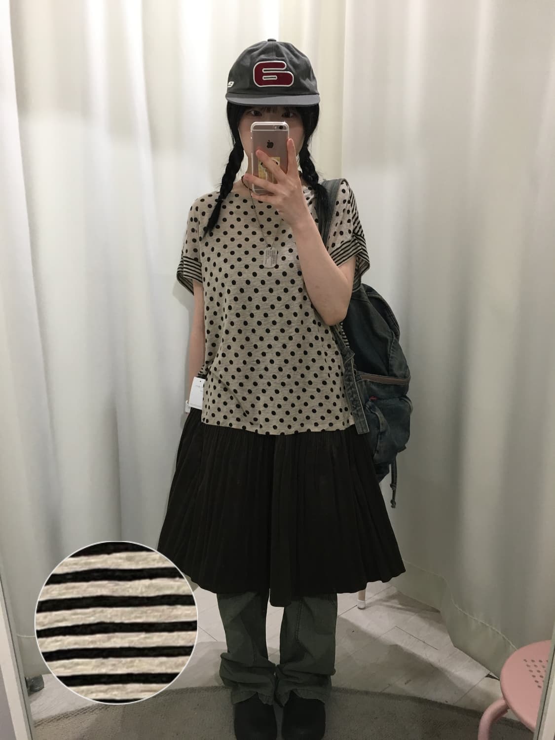 dot&stripe blouse 상품이미지1