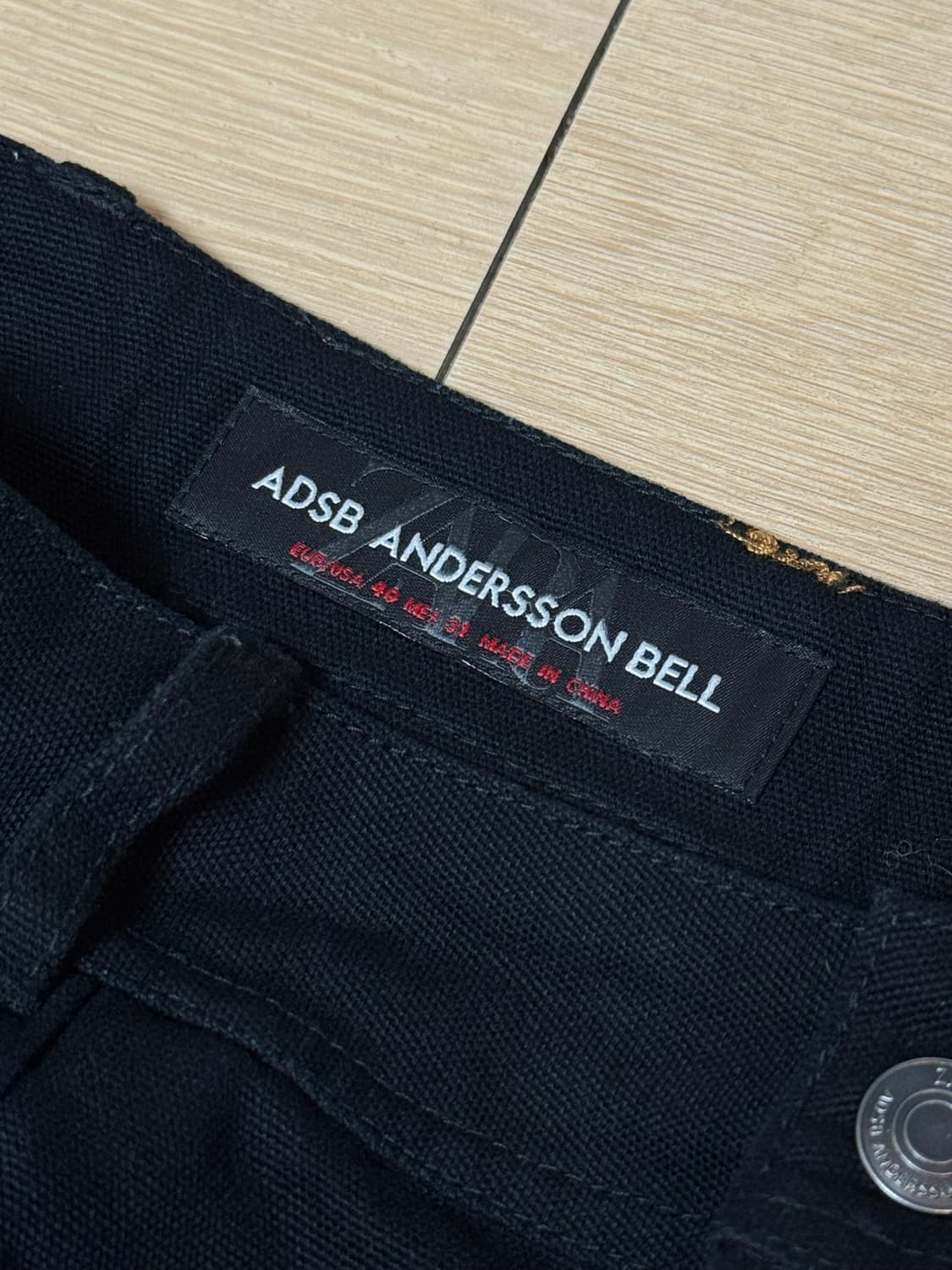 [40] 앤더슨벨 x 자라 릴렉스드 핏 스터드 팬츠 블랙 상품이미지6