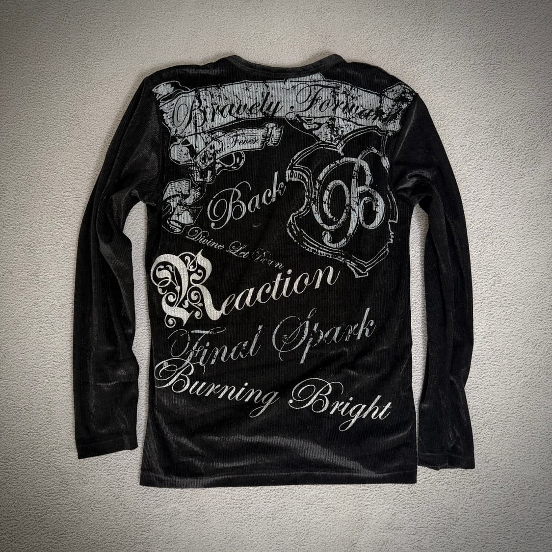 Y2k velvet long sleeve 상품이미지4