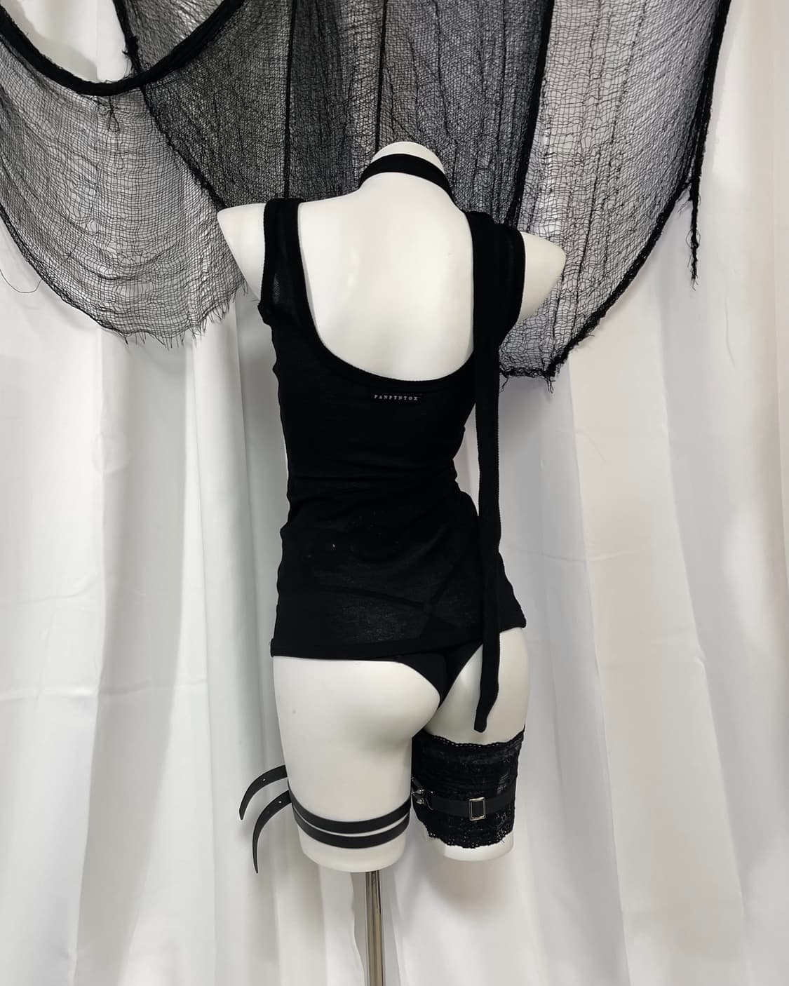 black sleeveless muffler set 상품이미지6