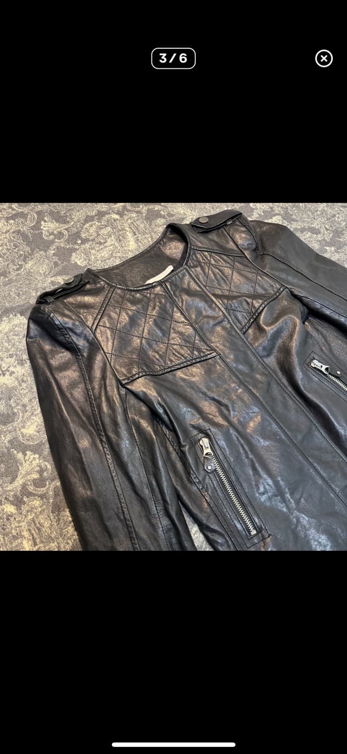 crop lambskin leather jacket 상품이미지4