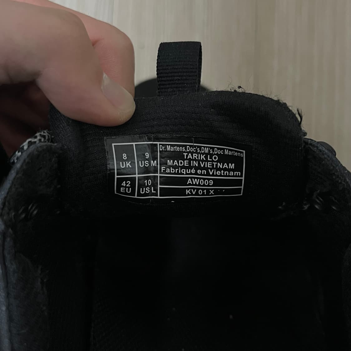 [uk8,270-275] 닥터마틴 타릭 로우 블랙 상품이미지5