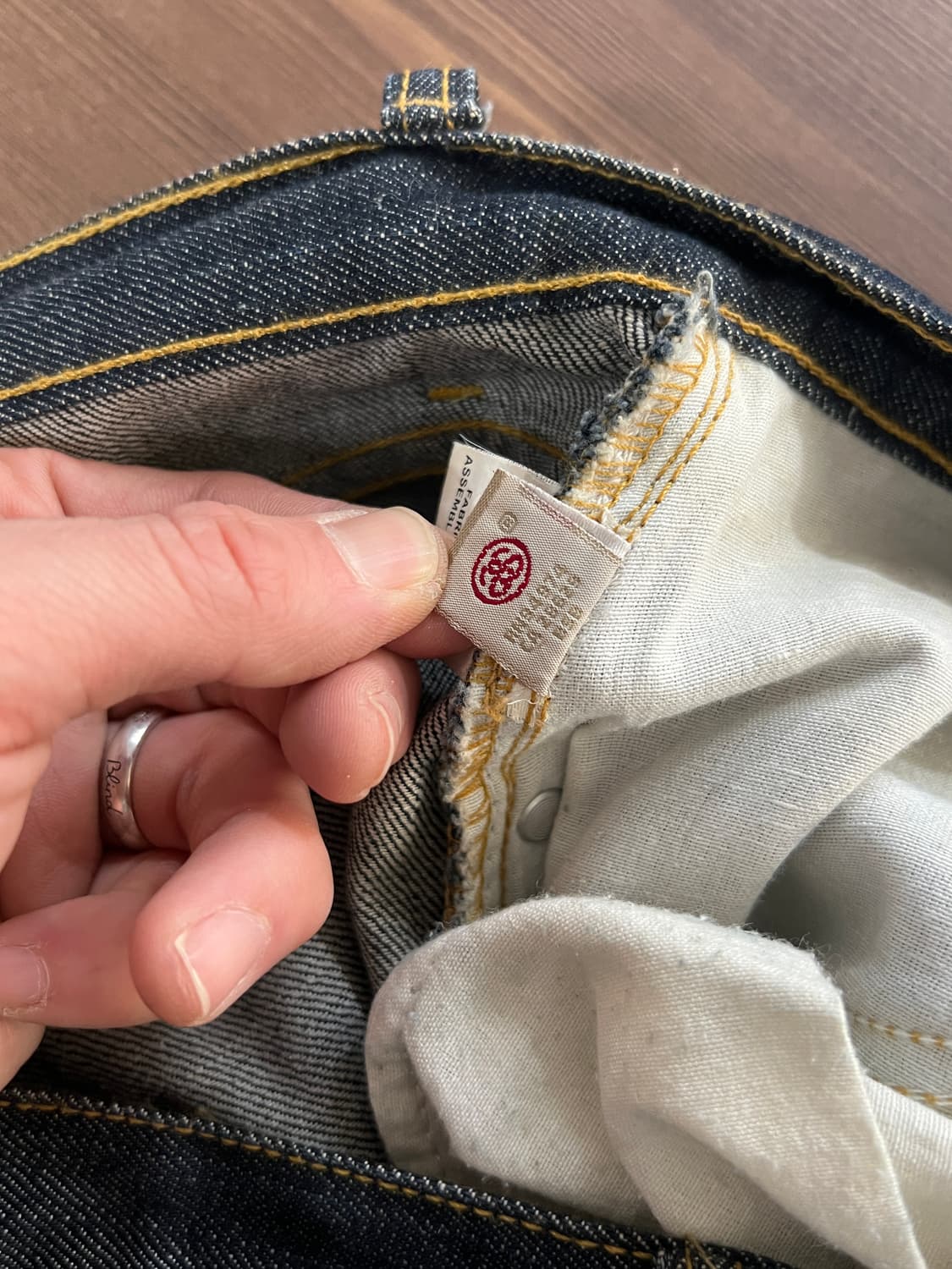 Stussy 스투시 백로고 흑청 생지 데님 팬츠 상품이미지9