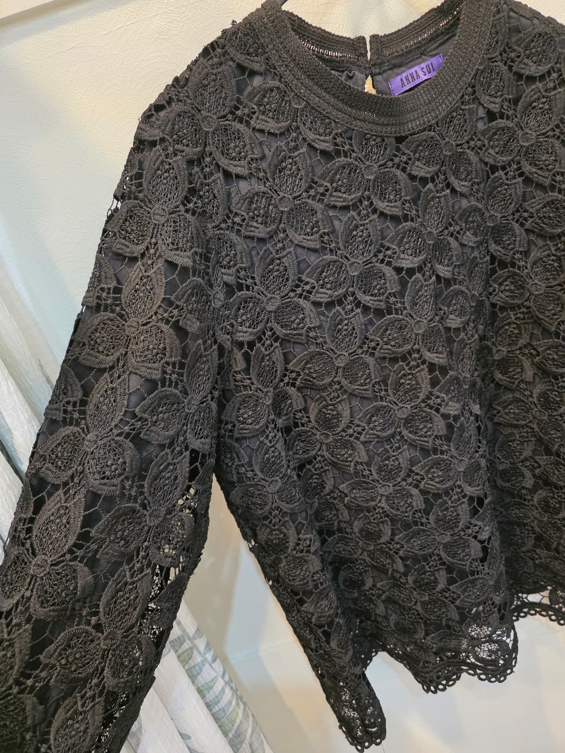 안나수이 블랙 레이스 블라우스 상품이미지3
