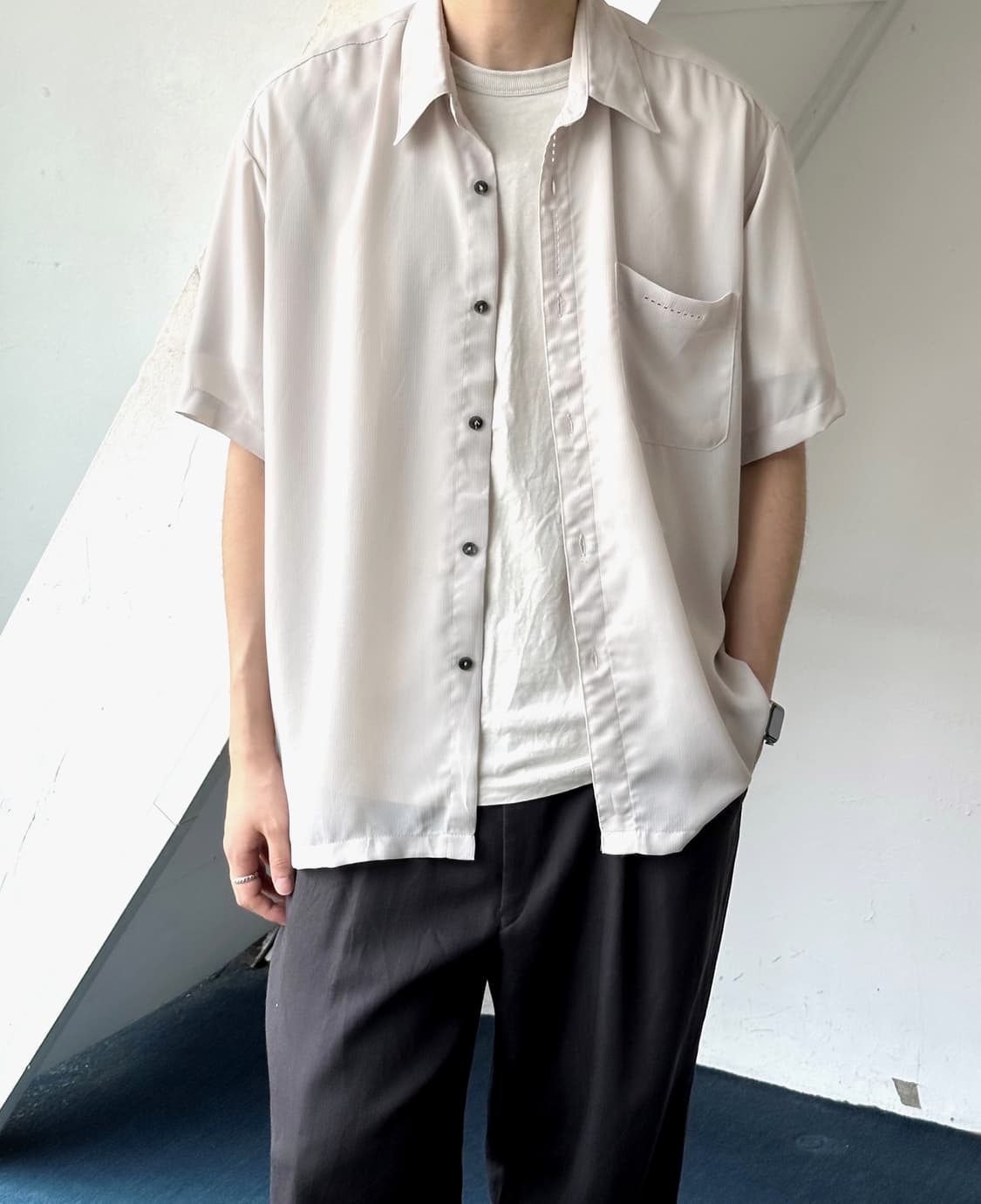 High count poly woven H/S shirt 상품이미지8