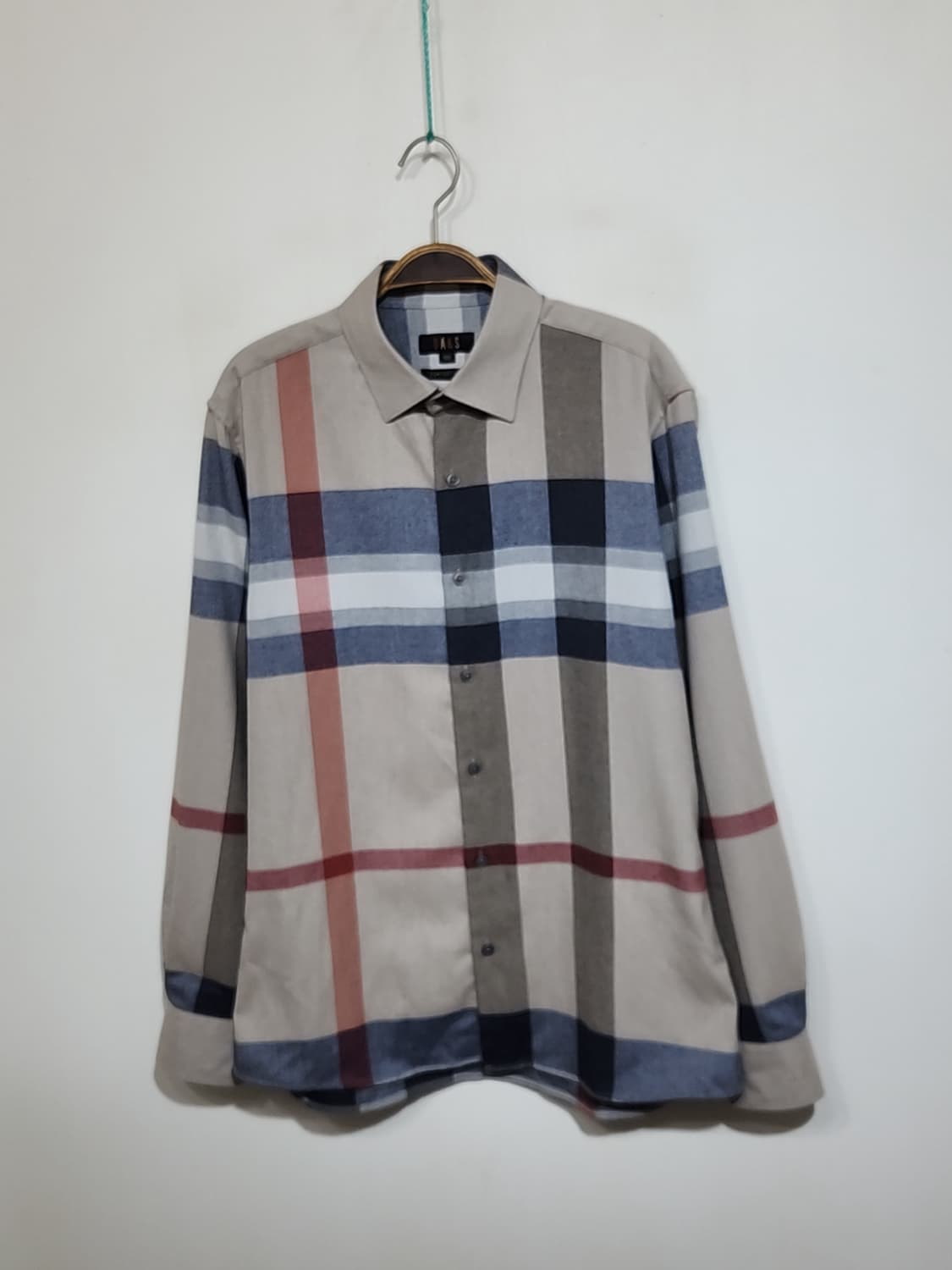 (100) 닥스 남방 체크 셔츠 캐주얼  상품이미지1