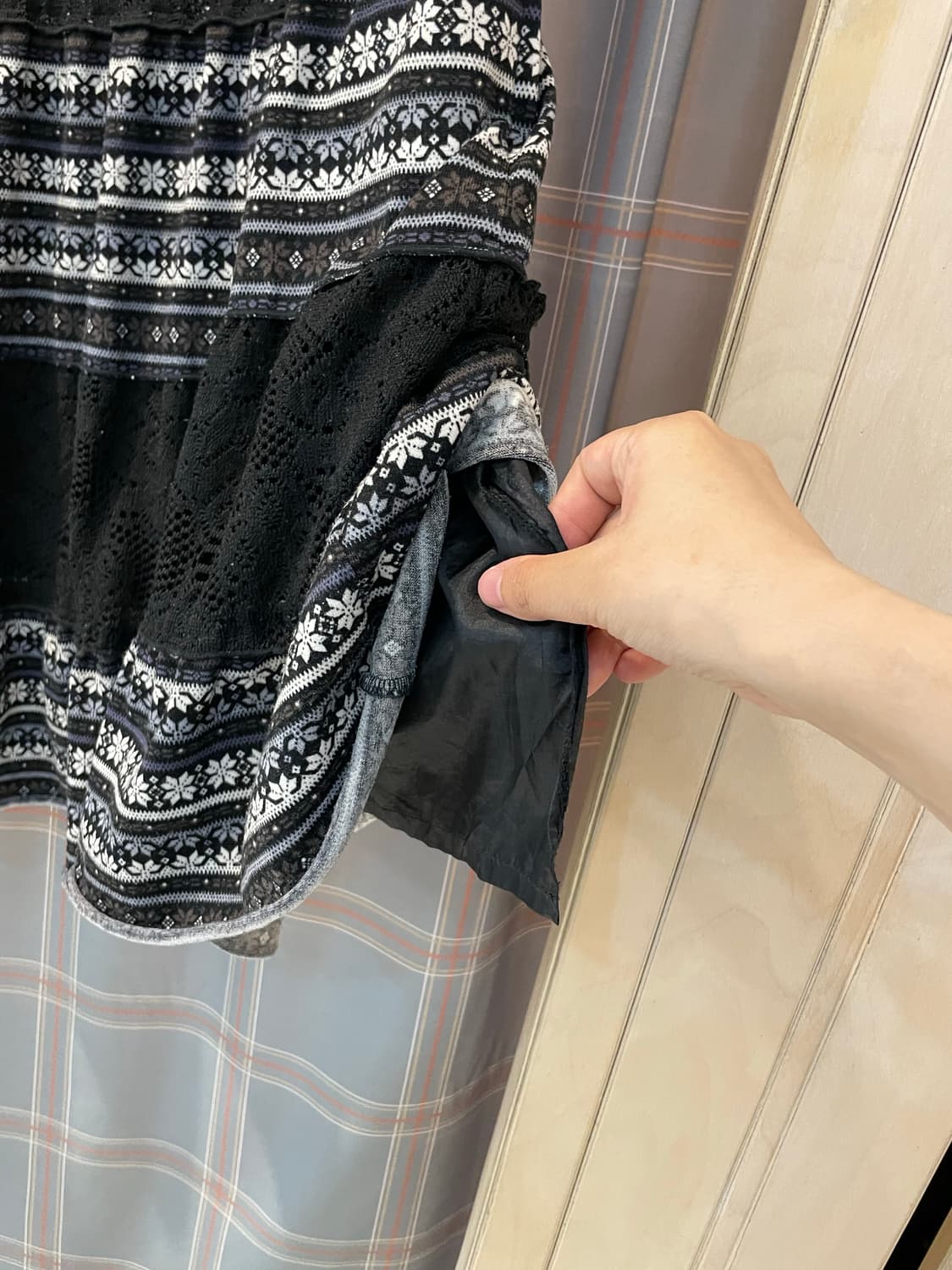 일본 모리걸 히피패턴스커트 상품이미지4