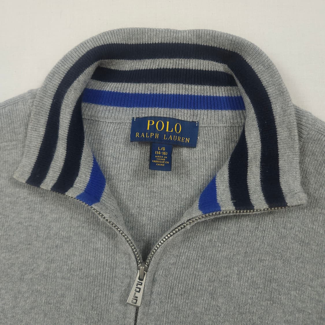 L(100)폴로 랄프로렌 집업 니트 그레이 상품이미지4