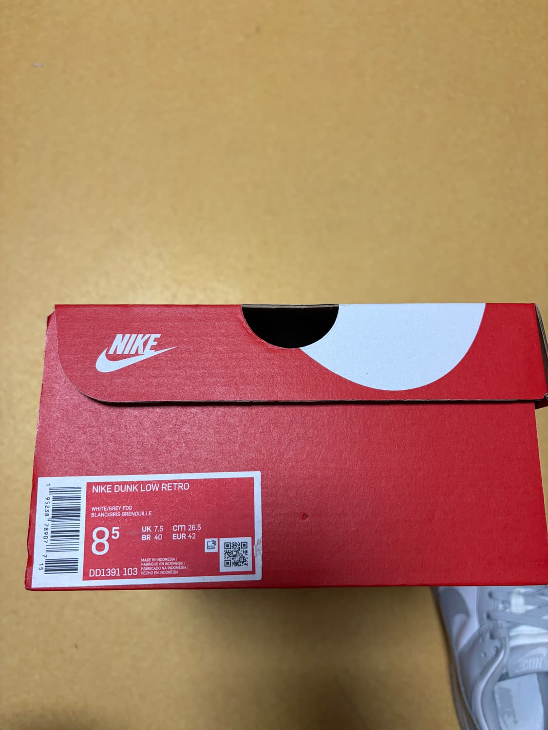 나이키 덩크 로우 레트로 그레이 포그 265mm 상품이미지9
