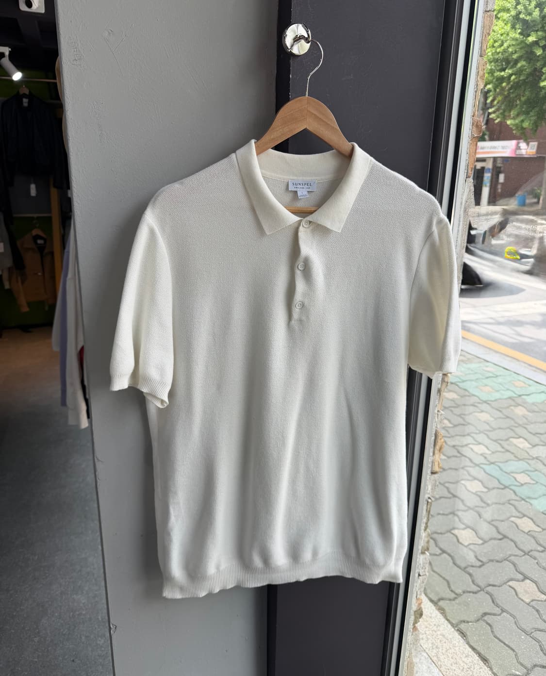 L/ 선스펠 울 니트 폴로 반팔 상품이미지2