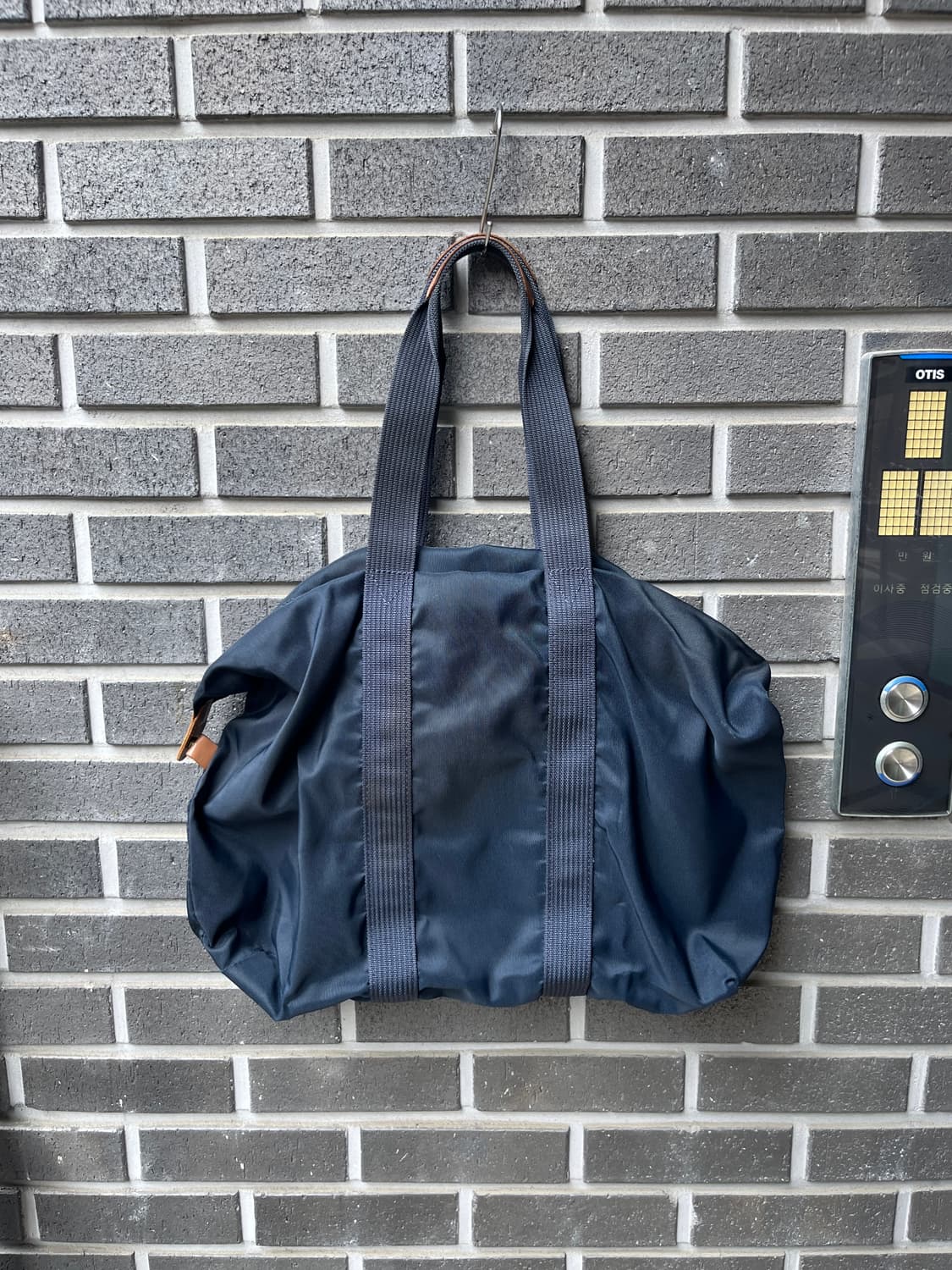 90s Courreges 꾸레쥬 로고 쇼퍼백 네이비 상품이미지7