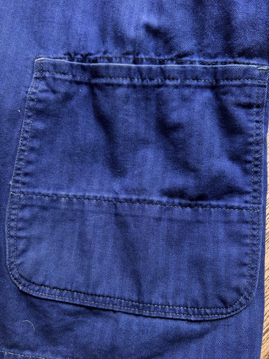 [XL]빈티지 페인팅 3포켓 HBT 프렌치 워크 자켓 상품이미지4