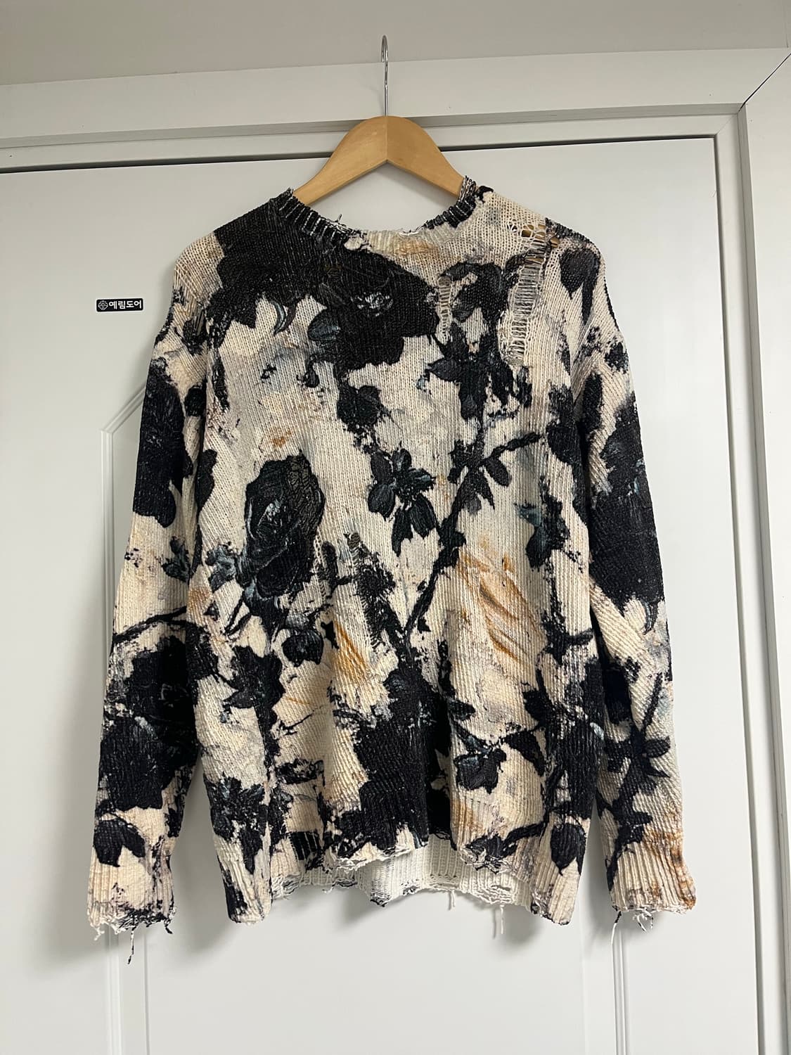 R13 25FW 플라워 보이프렌드 니트 XS 상품이미지1