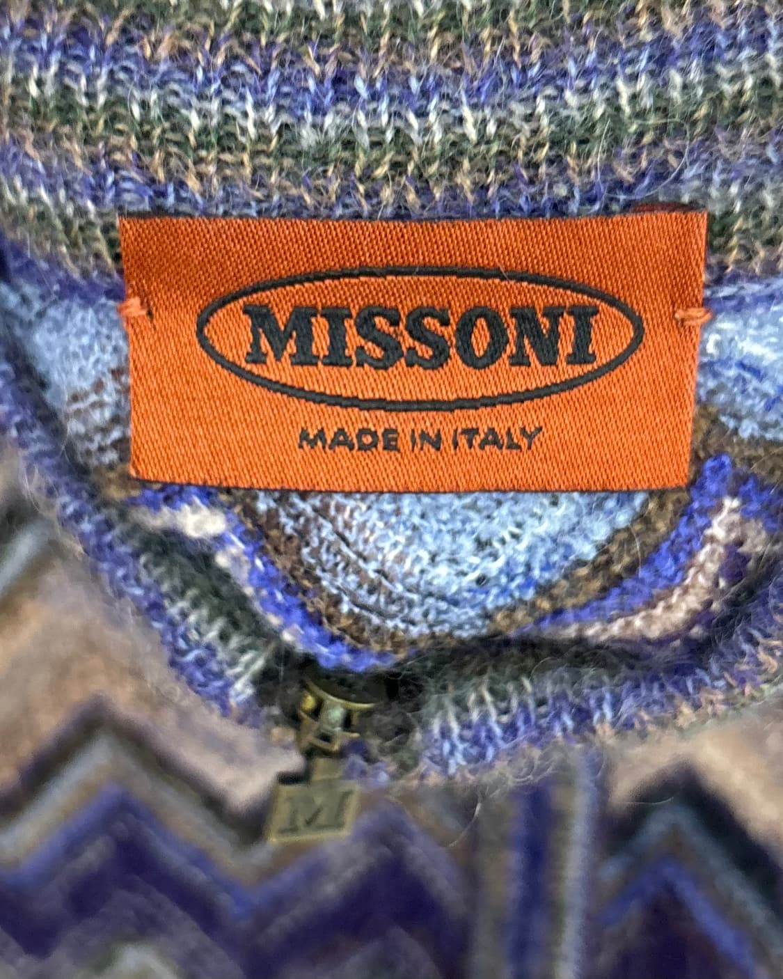 미쏘니 블루 패턴 하프집업 니트 상품이미지7