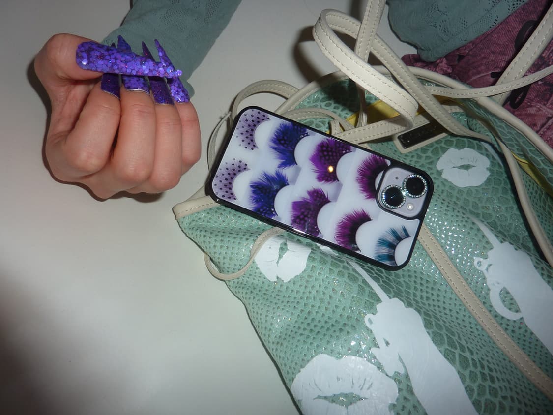 Eyelashes Phone case (Purple) 상품이미지5