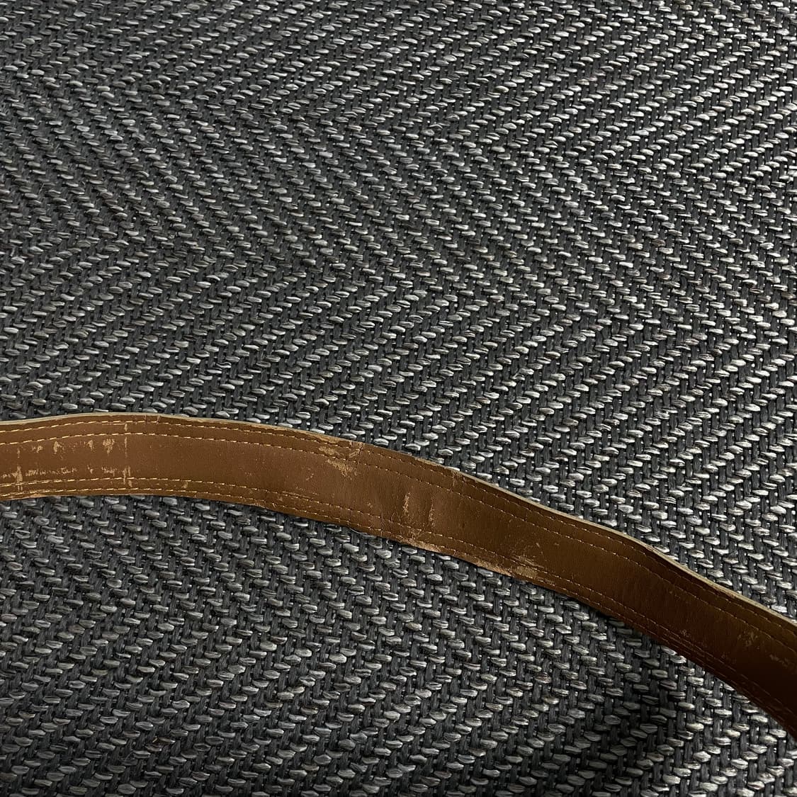 빈티지 웨스턴 체크 브라운 레더 벨트y 3940 상품이미지5