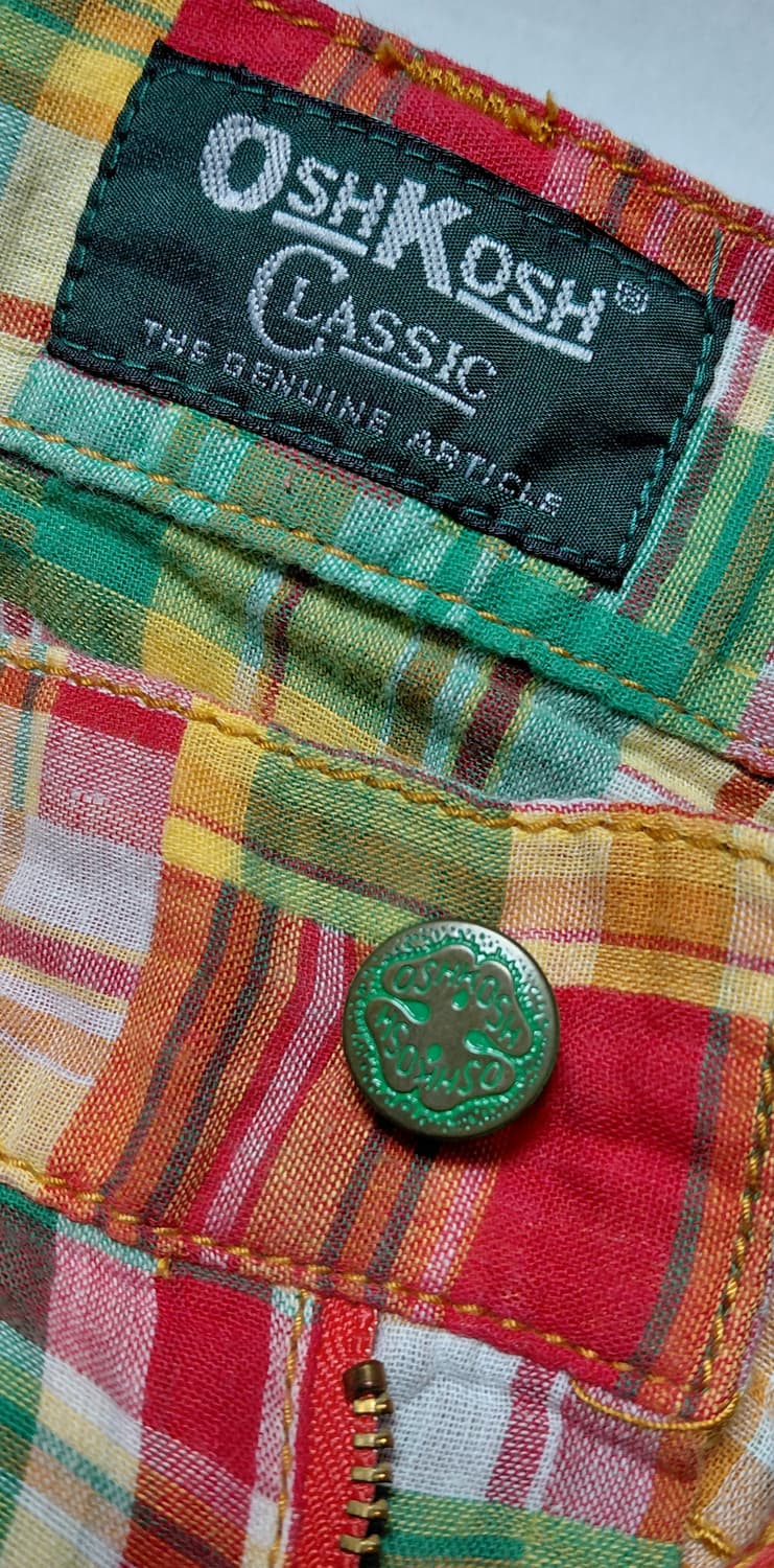 [M] 오슈코슈(OshKosh) 패치워크 마드라스 체크 워크 하프팬츠 상품이미지5
