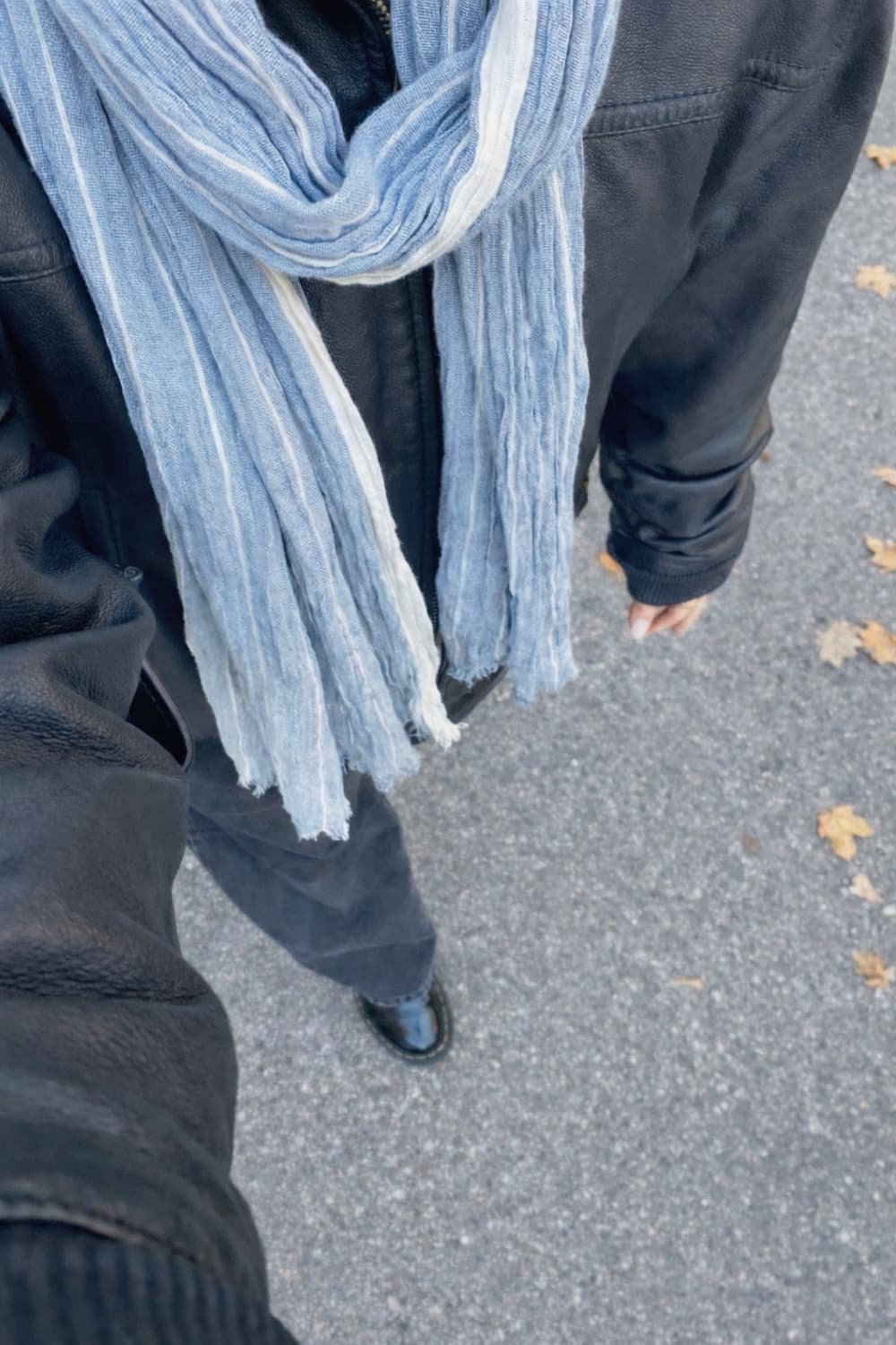 빈티지 투톤 크링클 머플러 (새상품) 유니섹스 상품이미지1