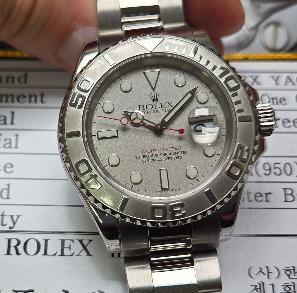 롤렉스 요트마스터 16622 그레이다이얼 PT베젤 (감정서 포함) 상품이미지1