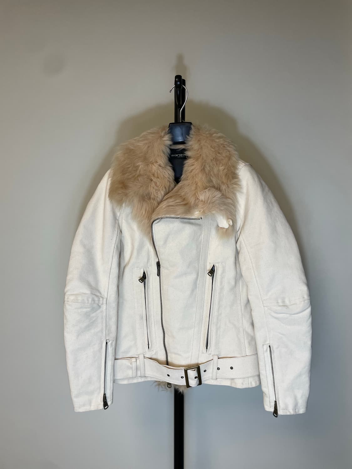 R13 리얼 퍼 바이커 자켓 상품이미지1