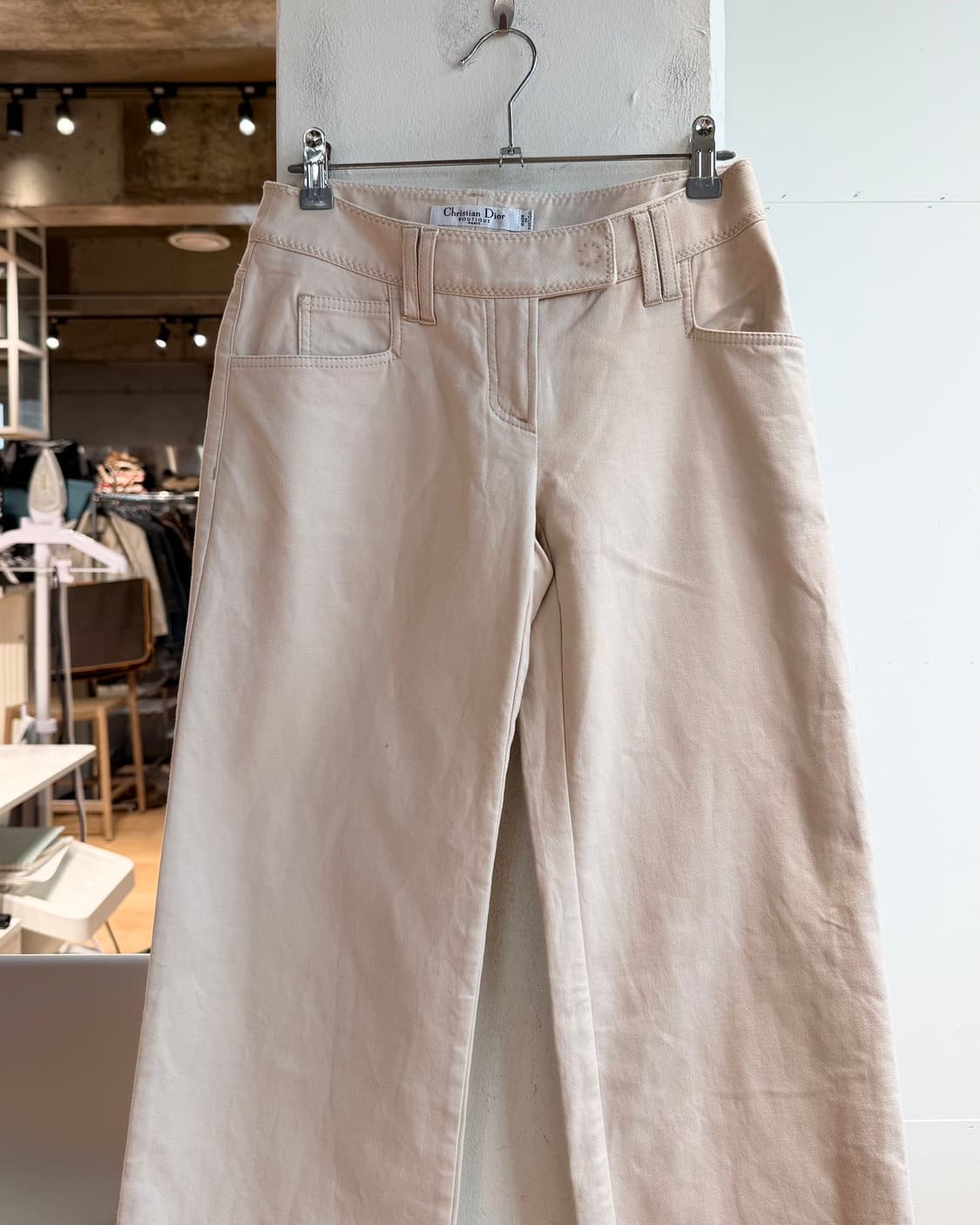 크리스찬 디올 부티크 아이보리 와이드 팬츠  상품이미지3