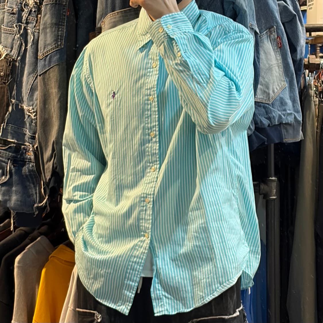 [No.9]Polo 폴로 스트라이프 긴팔셔츠 상품이미지4