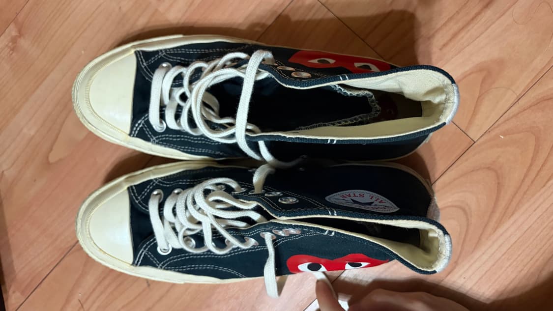 컨버스 x 플레이 꼼데가르송 척 70 하이 블랙 265 상품이미지4