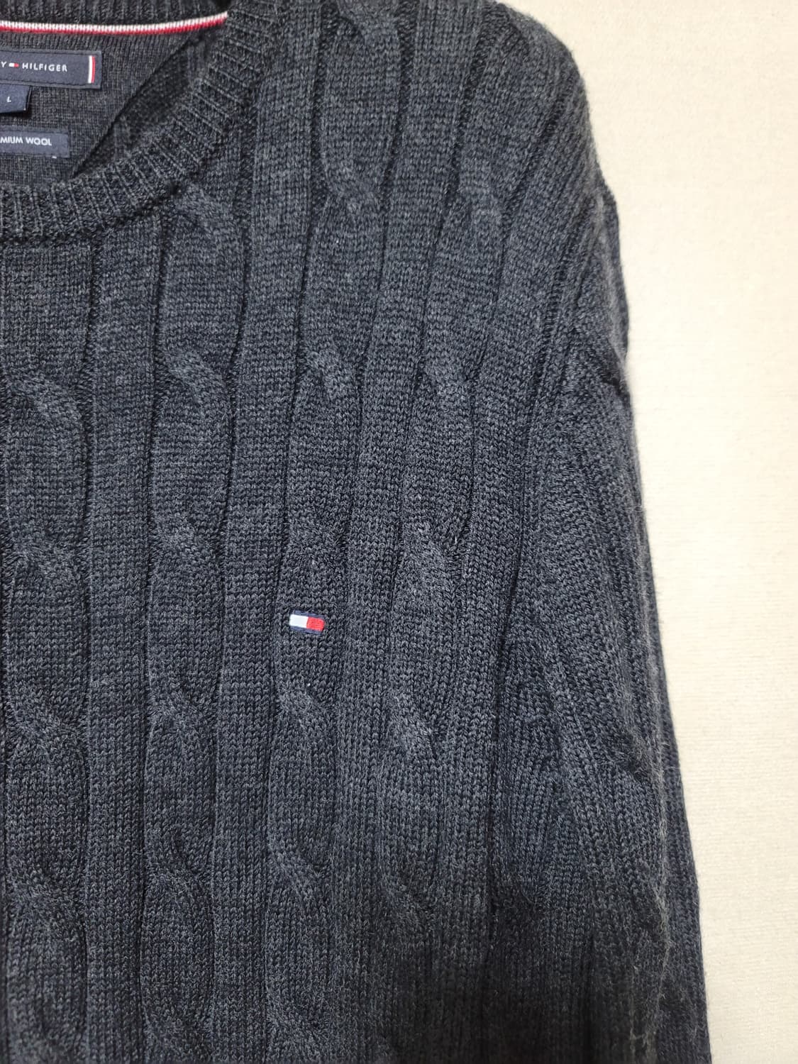 타미힐피거 프리미엄 울 케이블 니트 상품이미지3