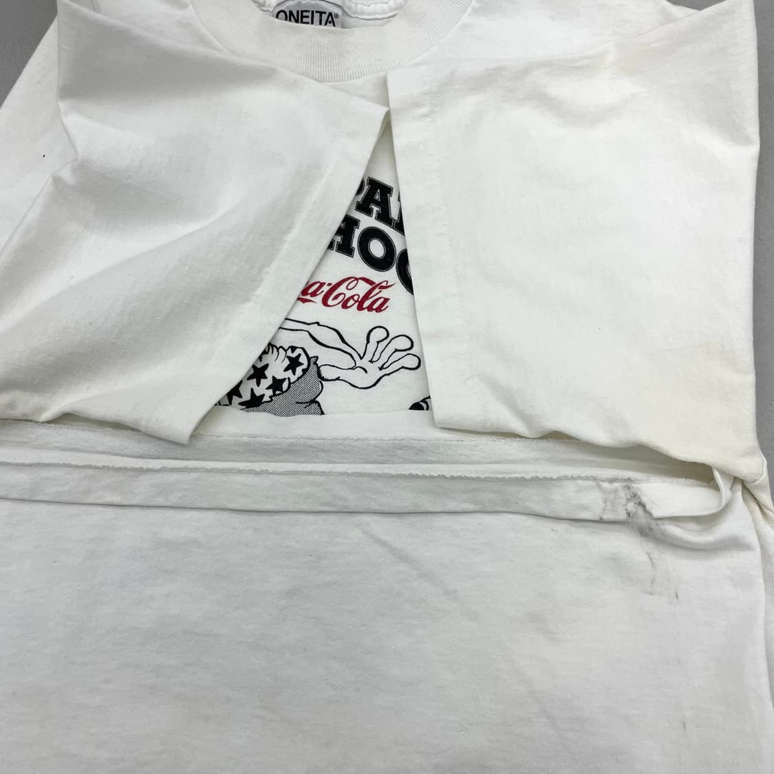 90s 싱글스티치 코카콜라 하이스쿨 올스타 베스킷볼 빈티지 반팔 티셔츠 상품이미지4