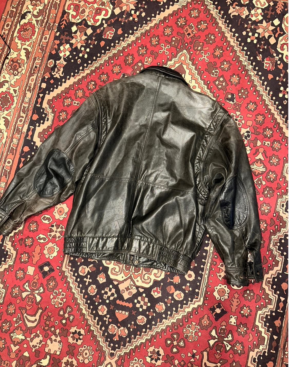 ( L-XL ) 가죽자켓 빈티비가죽 소가죽 밀리터리 워크웨어 봄버자켓 상품이미지4