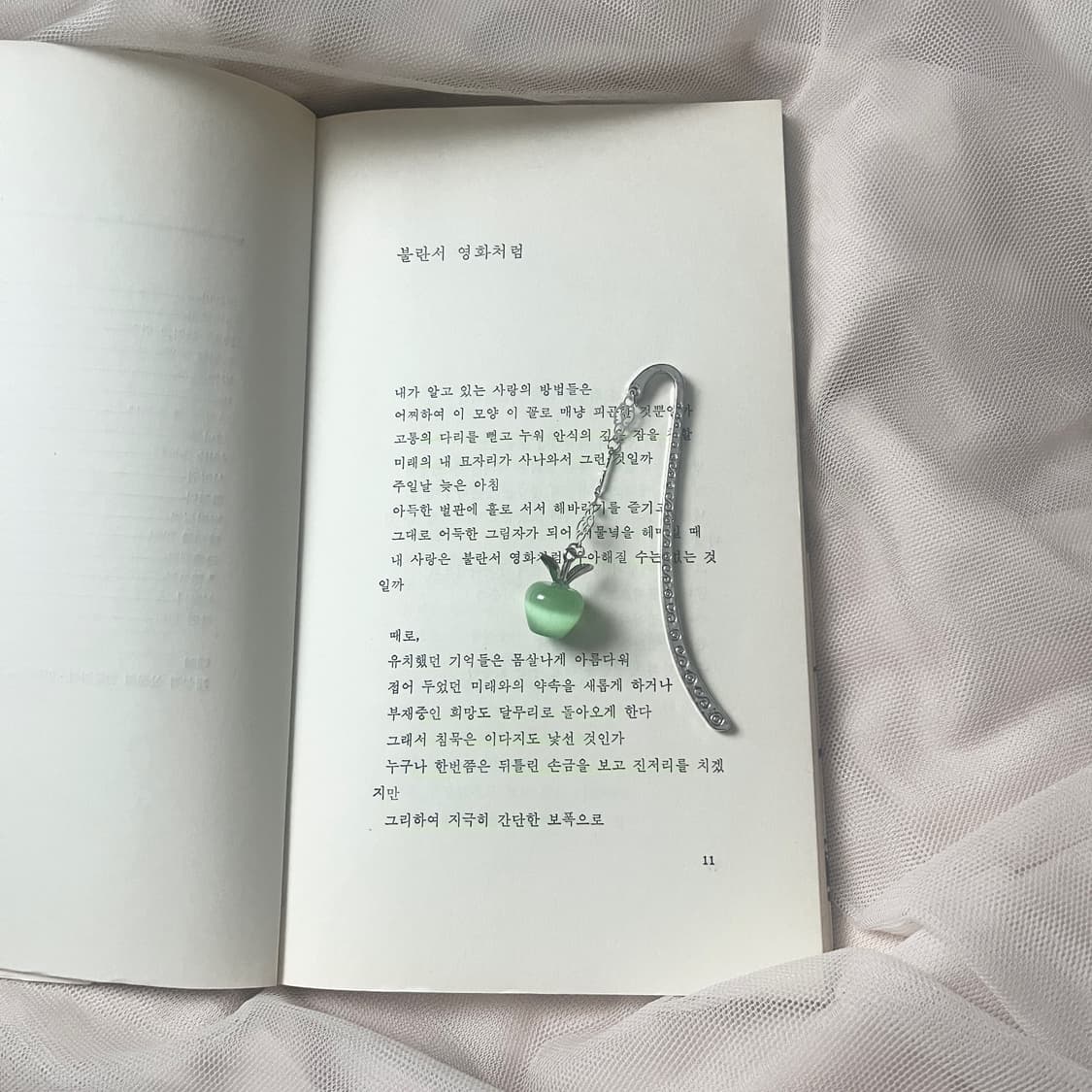 Green Apple Bookmark/Keyring (handmade) 상품이미지1
