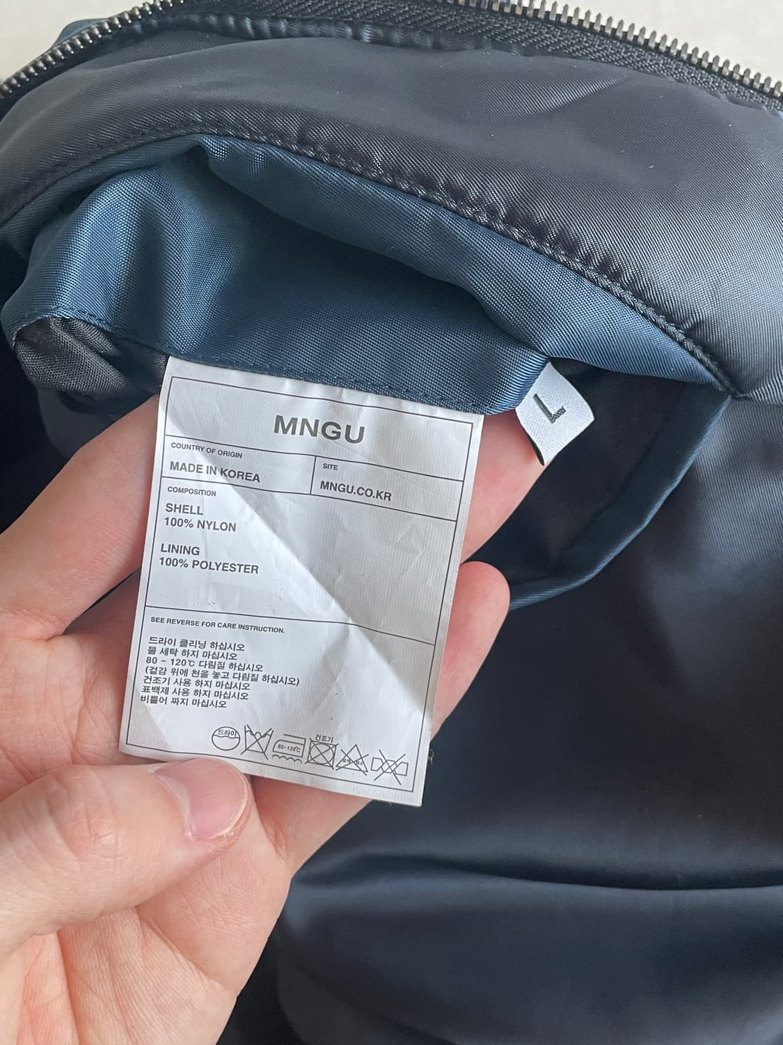 [Lsize]MNGU 블루종 블루 ma1항공점퍼 상품이미지5