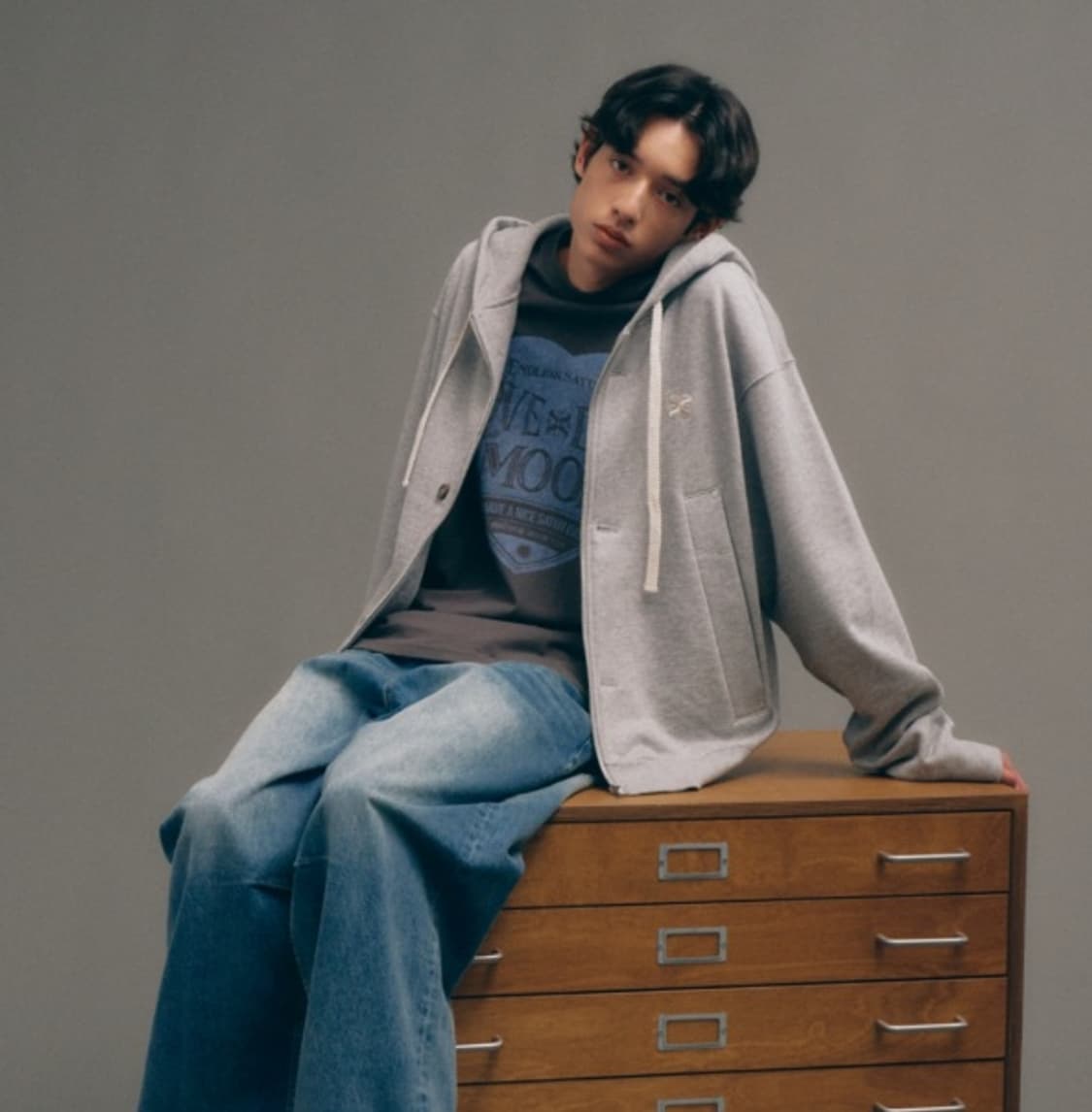 세터 (SATUR) 테오 코튼 올 데이 후드집업 멜란지그레이 L 상품이미지6