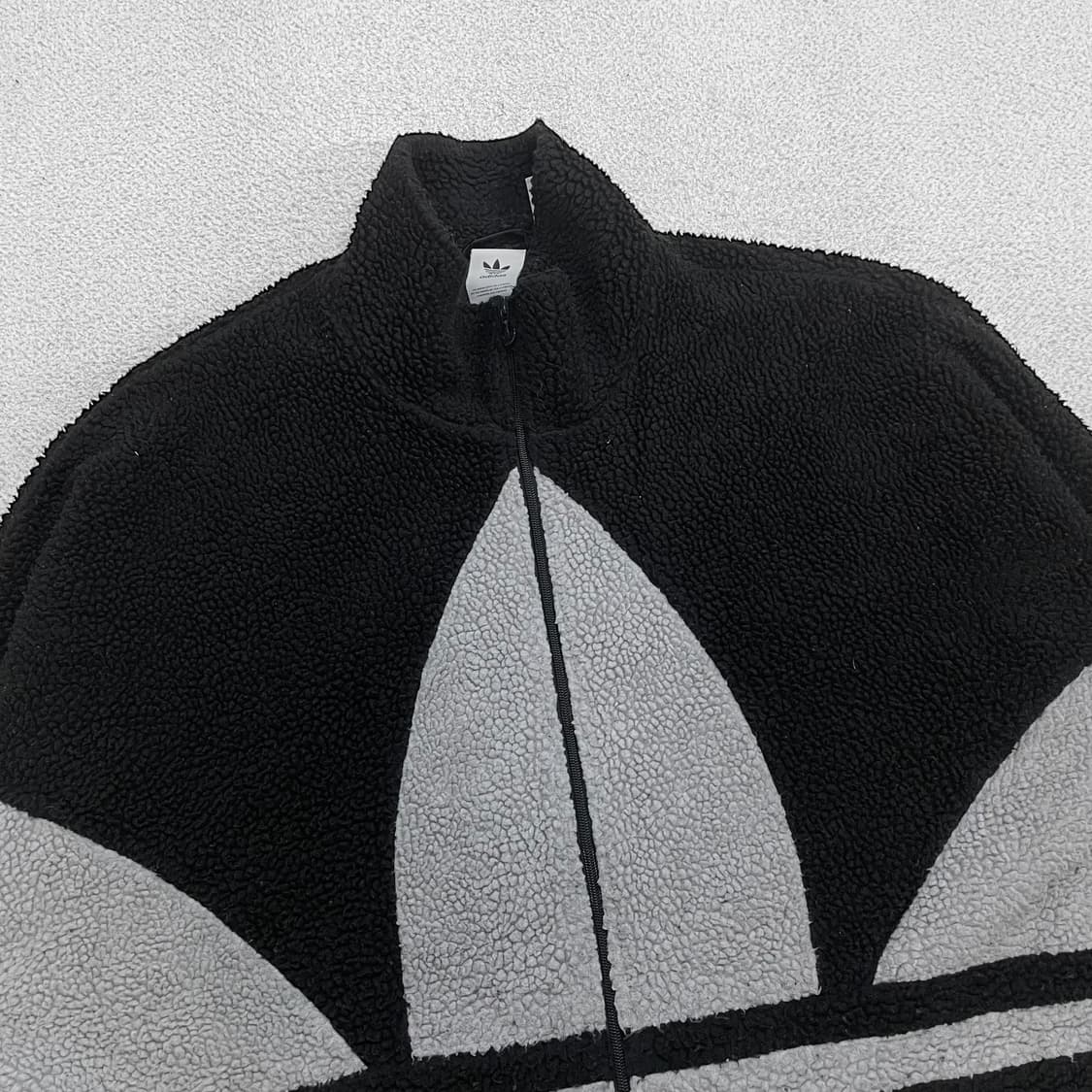 아디다스 빅 트레포일 후리스 자켓 블랙 상품이미지2