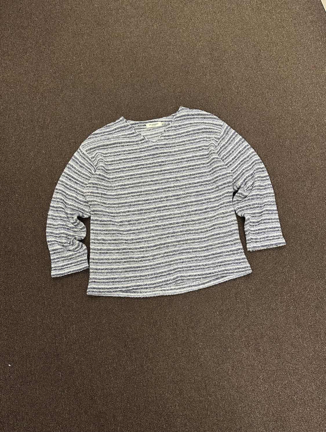 L)ST.FRANC 빈티지 멀티스트라이프 v넥 니트 상품이미지1