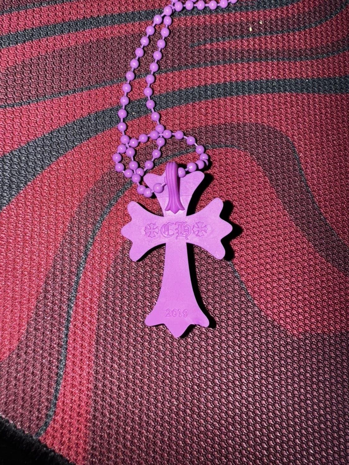 크롬하츠 20주년 아오야마 실리콘 목걸이 퍼플 상품이미지6